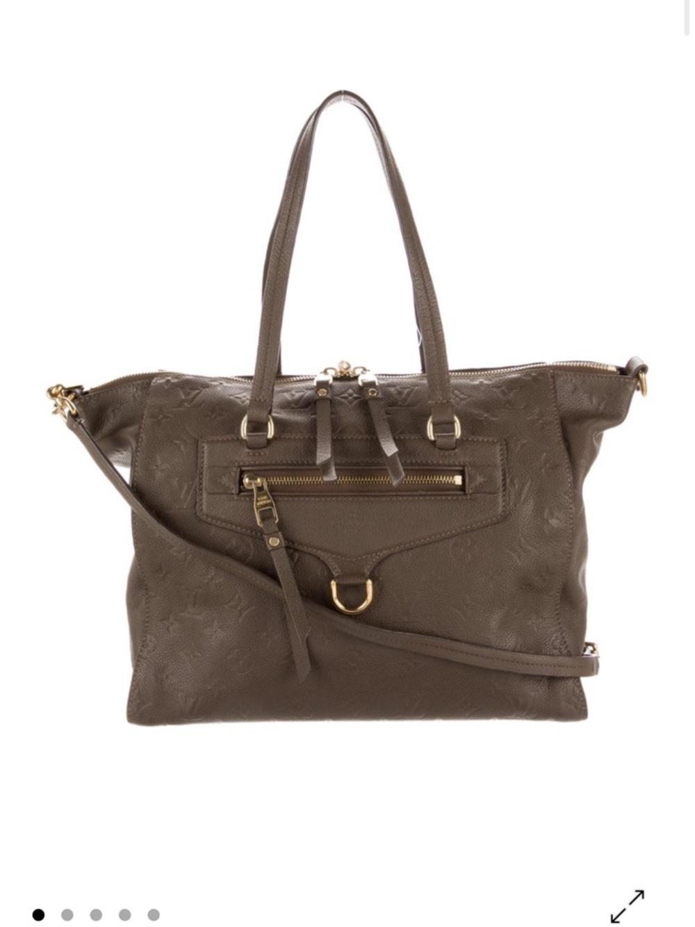 Louis Vuitton Taupe Monogram Empreinte PM Leather Tote